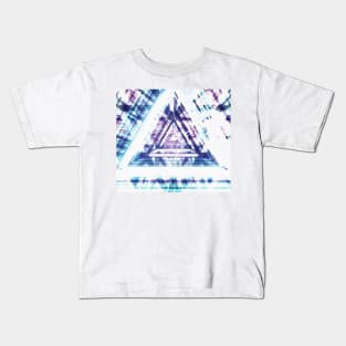 Flashing futuristic triangles, ethnic ornament Kids T-Shirt